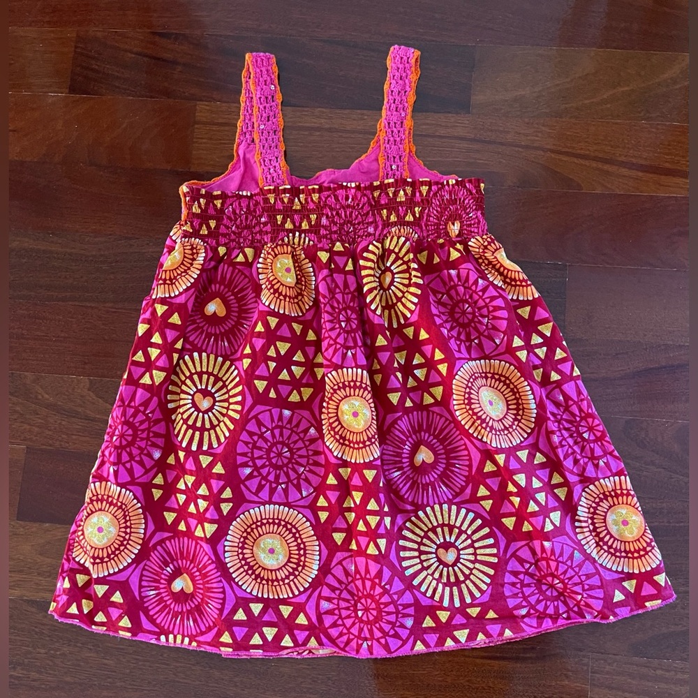 Children’s Place Big Girls Smoked Crochet Beads Tank Top Shirt Tee Size L 10 12 - Picture 3 of 6